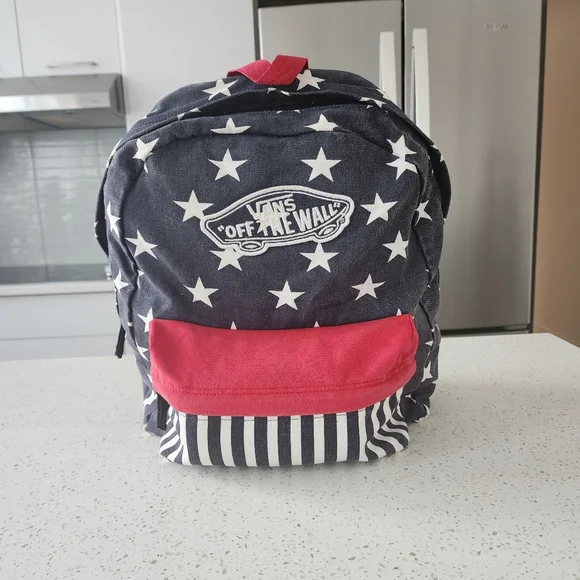 Vans denim backpack cheap